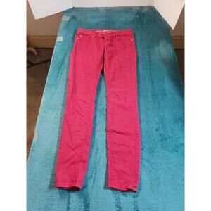 Express Jeans Sz 0 Womens Pink Stretch Pants Ladies Denim Low Rise Zelda Jegging